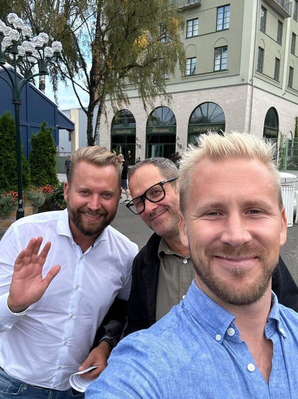 Porträtt av Linus Sturesson, Clas Carlsson och David Thorsson (från vänster till höger)
